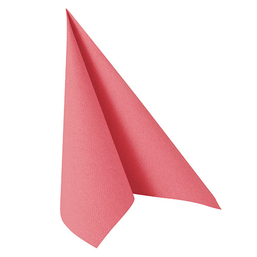 A single PAPSTAR 100 napkins "ROYAL Collection" 1/4-fold (40 x 40 cm) of PAPSTAR GmbH is upright folded into a triangle shape on a white background, highlighting the noble napkins made of high-quality material.