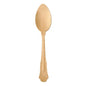 A set of six PAPSTAR "Pure" wooden spoons, 19.5 cm, in the vintage design of the PAPSTAR GmbH on a white background—an elegant, eco-friendly upgrade to traditional wooden spoons.