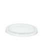 Starpak 25 lids "To Go" made of durable, transparent PP, each Ø 11.5 cm, have a subtle floral pattern in the center and are depicted on a plain white background. (25 pieces).