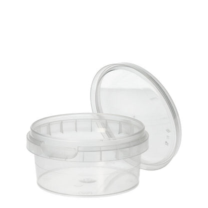 The Starpak 38 deli cup is a round, transparent 180-ml PP container (Ø 9.5 cm, height 4.5 cm) with an originality seal and shrink wrap – ideal for presenting or storing delicacies. The set includes 38 pieces.