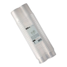 A pack of 48 transparent, round Starpak deli cups (120 ml, 6.9 cm × 5.1 cm) with tamper-evident seals, stacked and wrapped in shrink film, with a central label featuring Starpak branding and product details.