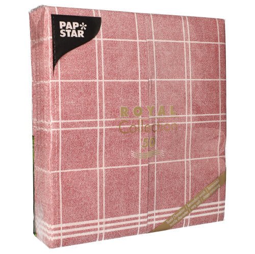 A pack of 50 PAPSTAR napkins "ROYAL Collection" 1/6-fold (48 x 33 cm) by PAPSTAR GmbH, design "Kitchen Craft", ideal for stylish table decoration.