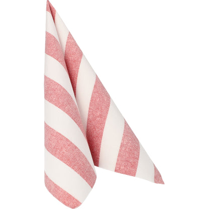 A napkin of PAPSTAR GmbH "ROYAL Collection" (40 x 40 cm, burgundy, 1/4-fold) from a pack of 50 is folded into a standing triangle against a white background.