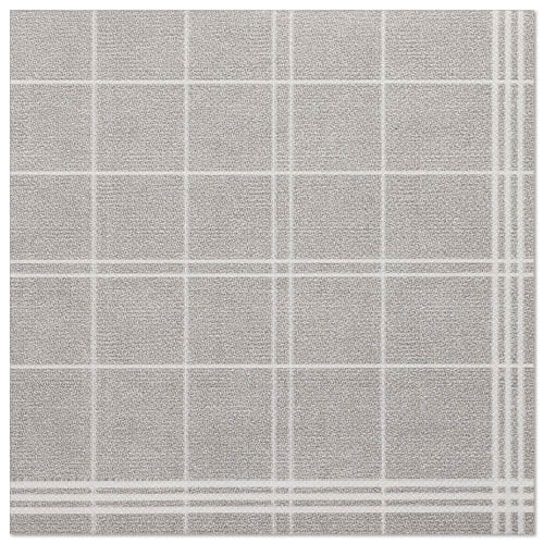 A square piece of light grey carpet with a white grid pattern, reflecting the refined texture and design of the 50 napkins "ROYAL Collection" 1/4-fold 40 x 40 cm grey by PAPSTAR GmbH. Additional parallel lines appear in the lower right corner.