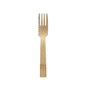 The PAPSTAR GmbH bamboo cake and snack forks (14.5 cm, serrated, 50 pieces) have three prongs and a serrated edge - an eco-friendly disposable cutlery, depicted on a plain white background.