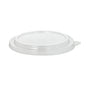 The Starpak 50 lid for salad bowls is a transparent, round PET lid (2 cm high) with a small tear-off tab, depicted against a white background.