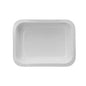 The Starpak 260 sealing trays are rectangular, white disposable plates (530 ml, 3.7 x 13.7 x 18.1 cm), ideal as a hygienic food packaging solution for the catering industry – delivered in a box of 260 pieces.