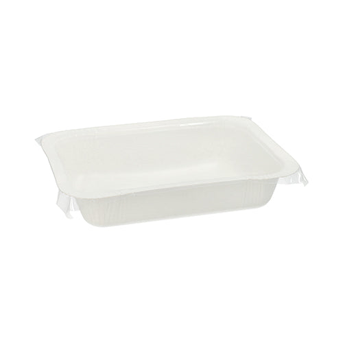 A white, rectangular Starpak 260 sealing tray food container (530 ml, 3.7 x 13.7 x 18.1 cm, disposable cardboard) against a plain white background. Pack of 260 pieces.