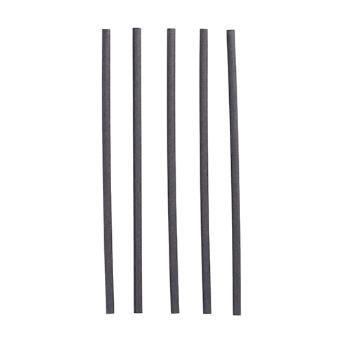 Five PAPSTAR 100 paper straws (Ø 6 mm) by the brand PAPSTAR GmbH are arranged vertically and evenly on a white background.