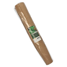A PAPSTAR 50 French fries cone (round, Ø 6 cm, brown) from PAPSTAR GmbH is depicted diagonally on a white background, wrapped in foil with a green-white label with text and icons.