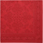 The PAPSTAR 50 napkins "ROYAL Collection" 1/4-fold 40 x 40 cm in burgundy are characterized by a square shape with embossed floral and geometric patterns, a darker red border, and a sophisticated, symmetrical design - premium quality from PAPSTAR GmbH.