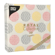 A pack of 50 PAPSTAR "ROYAL Collection" napkins 40 x 40 cm, 1/4-fold, in yellow by PAPSTAR GmbH.
