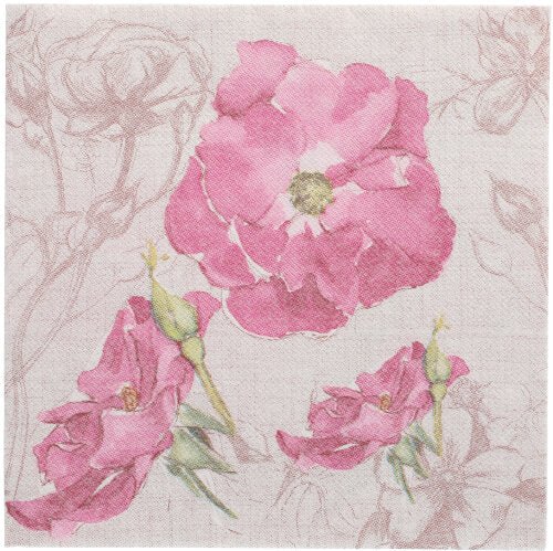 The PAPSTAR 50 napkins "ROYAL Collection" 1/4-fold 40 x 40 cm purple from PAPSTAR GmbH feature an elegant floral design in purple - ideal for the stylishly set table.