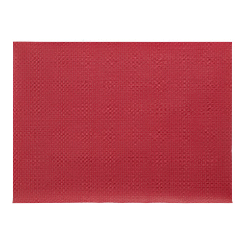 A rectangular, red PAPSTAR 100 fleece "soft selection plus" table mat (30x40 cm), fabric-like with a subtle structure, from PAPSTAR GmbH, depicted on a white background.