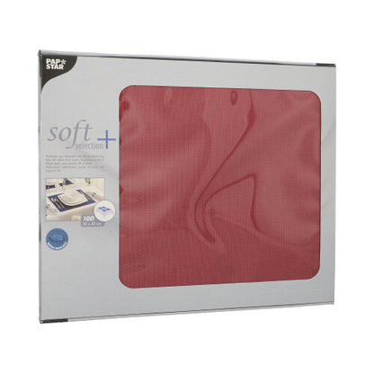 A box of fleece table mats "soft selection plus" from PAPSTAR GmbH, fabric-like, 100 pieces in the box, each 30 x 40 cm in size.
