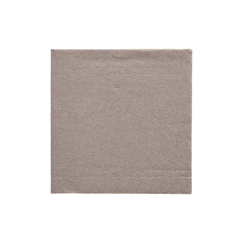 Pictured is a single gray PAPSTAR napkin 1/4-fold, 24x24 cm from the "DAILY Collection" (PAPSTAR GmbH), lying flat on a white background. The square napkin has a subtle textured pattern.