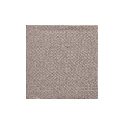 A simple, square, gray napkin - PAPSTAR napkins 1/4-fold, 24x24 cm gray from the "DAILY Collection" (20 pieces) - lies flat on a white surface.
