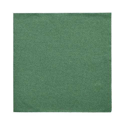 A simple green square napkin from PAPSTAR GmbH, part of the 20 napkins "DAILY Collection" (1/4-fold, 32x32 cm), features a subtle texture pattern – ideal for stylish table decoration and presented against a white background.
