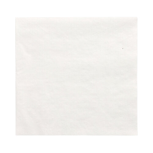 A PAPSTAR napkin 1-ply, 33x33 cm, white, 1/4-fold napkin from a 500-piece package of PAPSTAR GmbH lies flat on a white background, unused and unfolded, without visible patterns or designs.