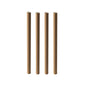 Four PAPSTAR bubble tea straws "pure" (Ø 12 mm, 20 cm, brown, environmentally friendly) from PAPSTAR GmbH stand upright in a row on a plain white background.