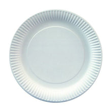 The Starpak 20 plates are round, white paper plates (Ø 23 cm) with a scalloped edge, ideal for parties. Sold in a pack of 20 and pictured from above on a white background. Brand: Starpak.
