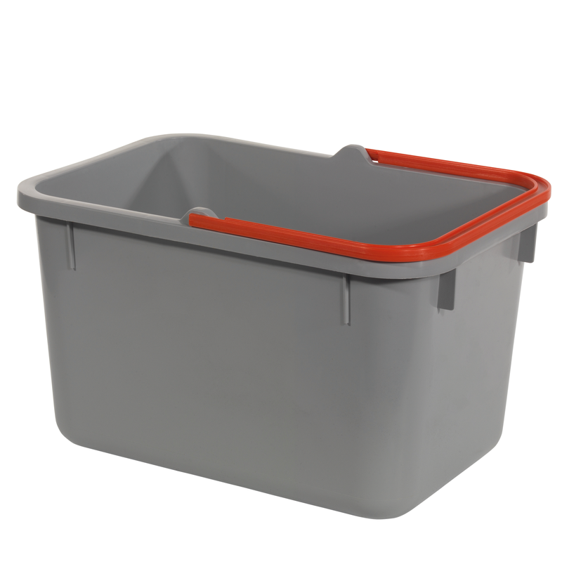Numatic bucket, gray with color-coded handle