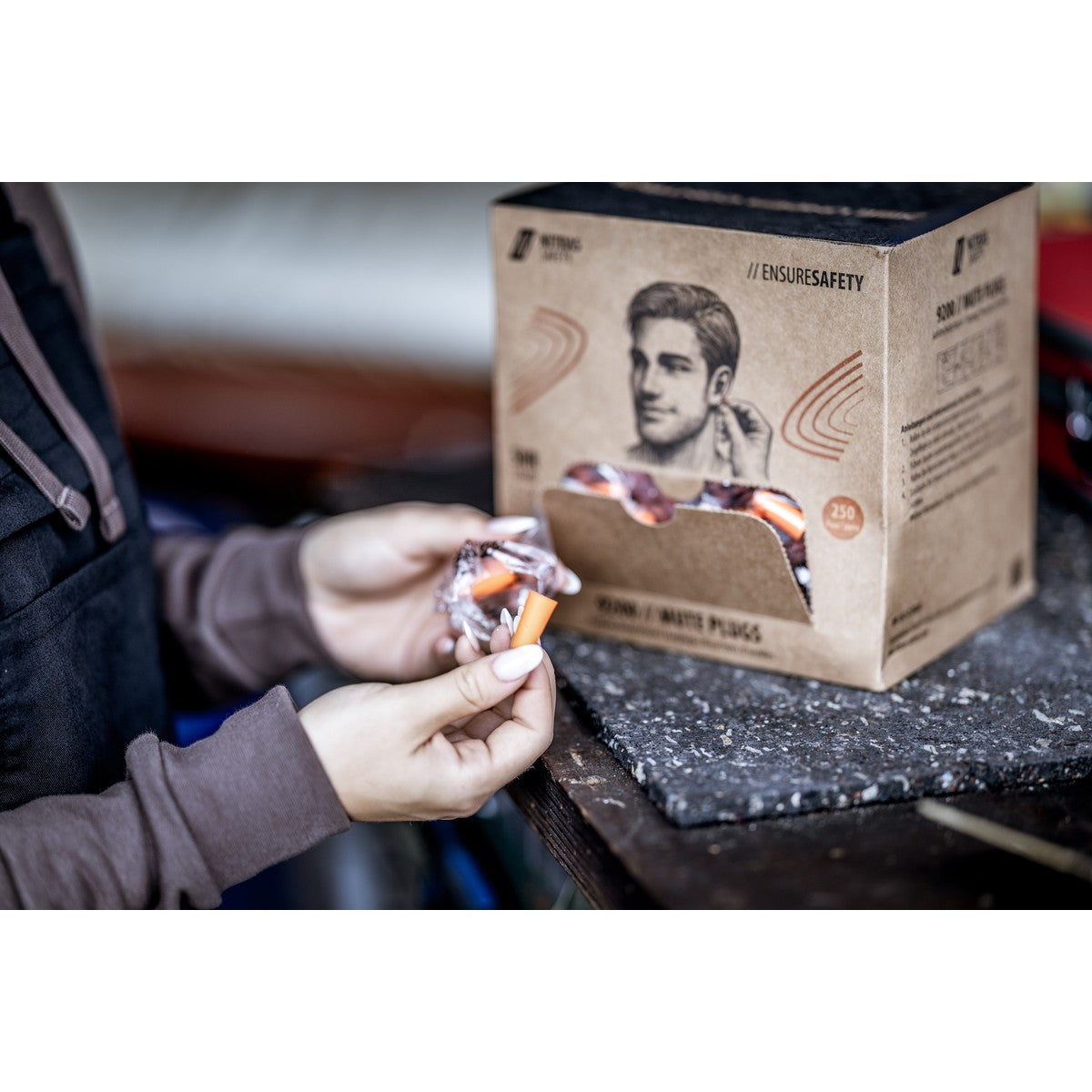 NITRAS MUTE PLUGS, ear plugs, orange, EN 352-2, 250 pairs / box PU | Pack (1 piece)