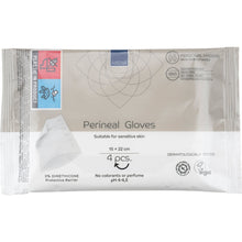 Packung (4 Stück) Perineale Handschuhe von Abena Re-Seller GmbH: dermatologisch getestet, vegan, farbstoff- und parfümfrei, mit schützendem Barriereschutz - ideal für perineale Pflege, geeignet für empfindliche Haut.