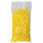 A transparent plastic bag from Abena Re-Seller GmbH contains 200 pairs of yellow Thor earplugs (SNR 37 dB, 813111), sealed on top of a white background.