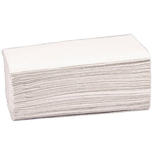 A pack of 200 Abena Re-Seller GmbH paper towels, 2-ply, 24.8x23 cm in white is neatly folded against a plain white background.