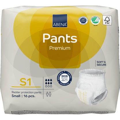 A package of ABENA Pants Premium S from Abena Re-Seller GmbH, designed for comfort and effective incontinence protection.