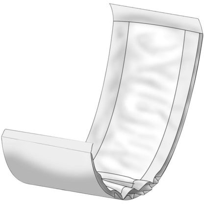 A digital illustration of an unfolded ABENA Let disposable diaper from Abena Re-Seller GmbH, shown from a side view, highlights the absorbent inner layers and contoured design for optimal fluid absorption.