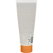 Nahaufnahme der Rückseite einer Bambo Nature Sonnencreme 200ml LSF30-Tube der Abena Re-Seller GmbH mit Informationen und Hinweisen für empfindliche Haut in verschiedenen Sprachen, sowie Symbolen und einem Barcode. Das Sonnenschutzmittel ist farb- und parfümfrei.