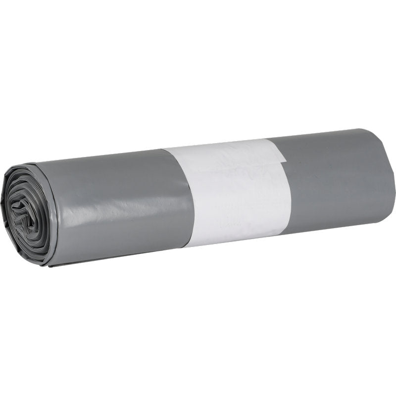 A roll of "trash bags for Sækkoboy 40" (40 my LDPE Recycled) from Abena Re-Seller GmbH with a white label in the middle, placed on a plain white background.