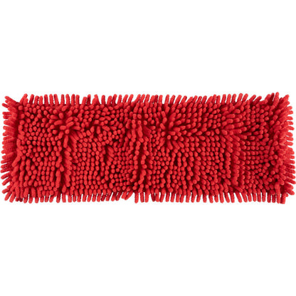 The Abena Re-Seller GmbH microfiber mop ENA Chenille is a rectangular red pad with thick, textured microfiber rows designed for effective floor cleaning.