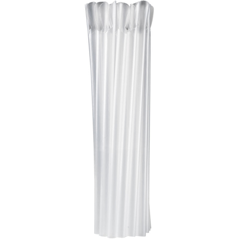 Ein Pack (250 Stück) transparente Mehrweg Trinkhalme mit Löffel von Abena Re-Seller GmbH, 21 cm lang und 8 mm Durchmesser aus PP - ideal als umweltfreundliche Alternative, dicht aufrecht gruppiert mit leicht unebenen Enden.