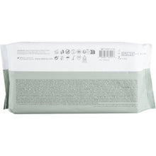 A rectangular white Abena Re-Seller GmbH wet wipes pack (80 pieces, with lid, 20x27 cm) is depicted from the back and shows a barcode, product information in several languages, symbols, and abena.com.