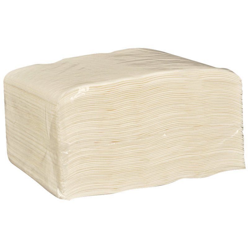 A large pack of 120 white Abena Re-Seller GmbH disposable washcloths, 6-ply paper (19x26 cm), packed in clear foil - ideal for care facilities.