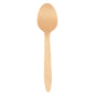 A 16 cm wooden spoon from Abena Re-Seller GmbH, with a round head and flat handle, in a pack of 100 pieces - simple, environmentally friendly, and photographed on a white background.
