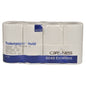 An 8-pack of white 2-ply toilet paper (9.8 cm x 33.75 m per roll) labeled "Toilettenpapier" and the brand Abena Re-Seller GmbH is delivered in plastic packaging with multilingual information and the Abena logo on the packaging.