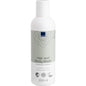 A white and light gray 200 ml bottle of Abena Re-Seller GmbH hair and body shampoo "Washing without Water" for body care, vegan, dermatologically tested and free from dyes and perfumes. Available in a box with 6 packs.
