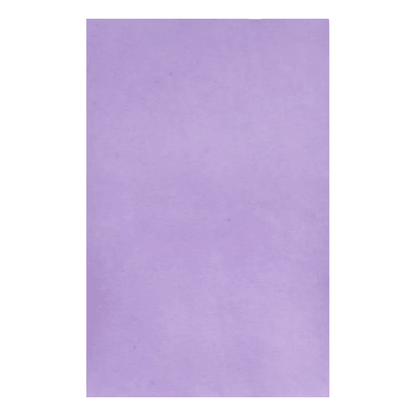 A sheet of pastel purple paper with a smooth texture, similar to the Dental Crepe Tray Liner Filter Paper from AMPri Handelsgesellschaft mbH in various colors, presented vertically against a white background.