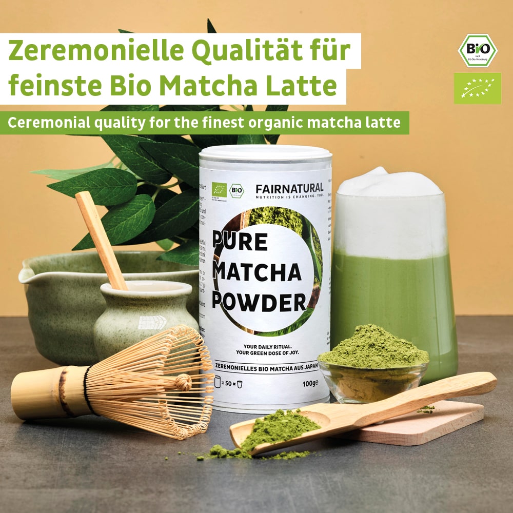 Ceremonial organic matcha powder from Japan