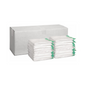 A simple white box stands behind two stacks of Arcora Disposable Fleece Cloth Impregnated (100 pieces) by Arcora International GmbH, with each stack secured with green bands for a hygienic cleaning solution against a clean white background.