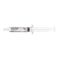 The B. Braun PraxiJect rinse syringe, sterile, 10 ml from B. Braun Deutschland GmbH & Co. KG bears the inscription 'Normal Saline' and has clear measurement markings on the transparent body, a secure cap, as well as comprehensive usage and safety instructions for reliable application.