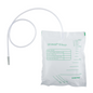 The B. Braun Urimed® B'Bags urine and secretion bag is a transparent urine and secretion bag with a measurement scale on the front. It features a long, flexible tube that is latex-free for safety reasons and ensures efficient drainage. The brand „B. Braun Deutschland GmbH & Co. KG“ is printed at the bottom right, making it suitable for use in medical environments.