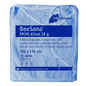 A blue packaged Meditrade BeeSana® PP/PE gown 26g, 10-pack, labeled with text indicating product details such as material, color, size, and packaging quantity. This gown is designed for protection.