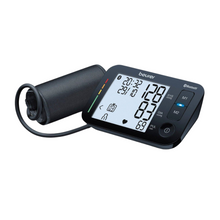 The discontinued item: Beurer Upper Arm Blood Pressure Monitor BM 54 with Bluetooth from Beurer GmbH features a large, backlit display, easy operation, an arm cuff, and synchronizes blood pressure and pulse data with the Beurer HealthManager app.