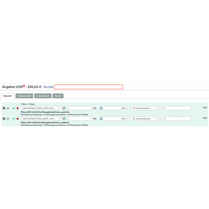A German WooCommerce B2B interface by Altruan shows "Shopify B2B Order Tool: Order tool with order reminder and customer-specific prices" with options for quantity, packaging, tax rate, individual prices; Total offer: 230.02 € for two items.