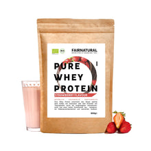 Organic whey protein powder strawberry